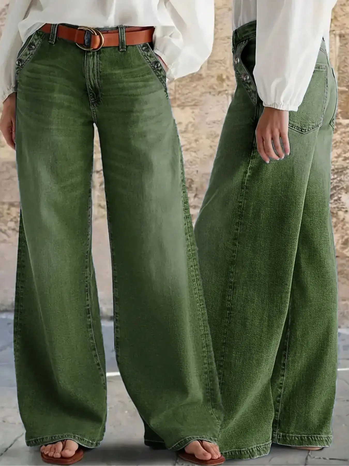 ❤️Women's Loose Fit Baggy Oversized Straight Leg Denim Jeans with Pockets