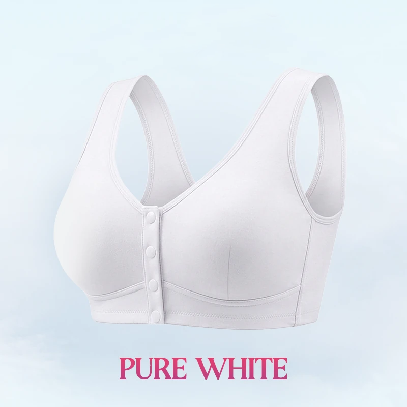 🔥Last Day💥Front Closure Breathable Cotton Lifting Bra for Seniors