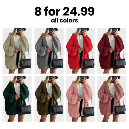 Women's Oversized Cardigan Sweater - Lightweight Knit