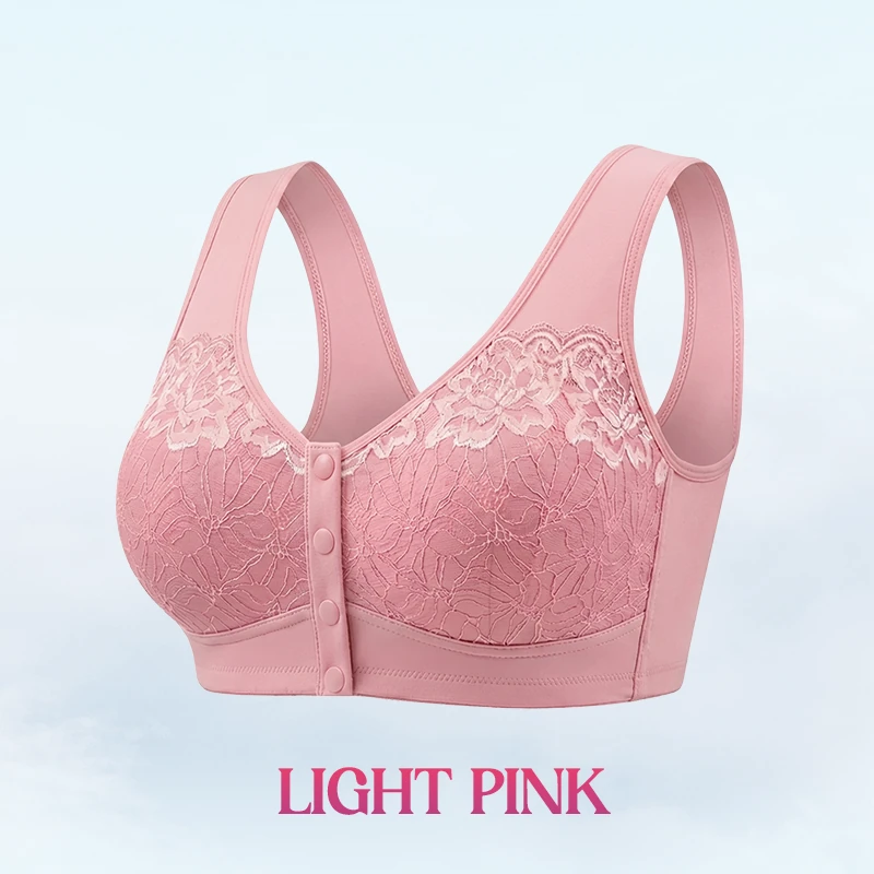 🔥Last Day💥Front Closure Breathable Cotton Lifting Bra for Seniors