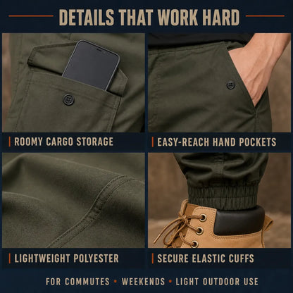 🔥 8-Pack $25 / 16-Pack $32 – Men's Multi-Pocket Cargo Jogger Pants