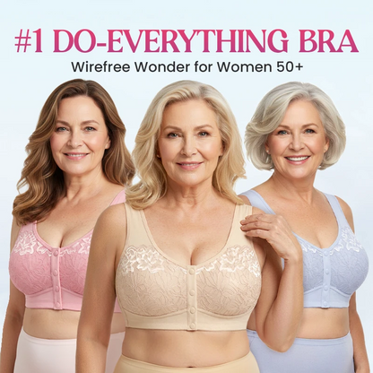 🔥Last Day💥Front Closure Breathable Cotton Lifting Bra for Seniors