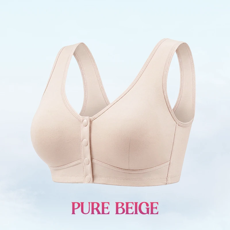 🔥Last Day💥Front Closure Breathable Cotton Lifting Bra for Seniors