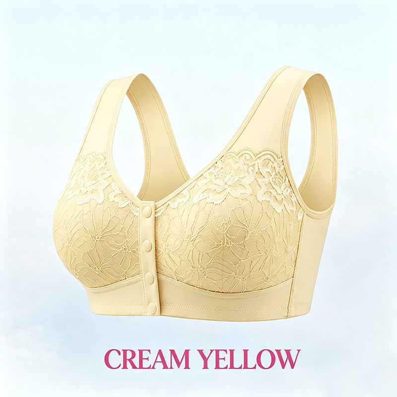 🔥Last Day💥Front Closure Breathable Cotton Lifting Bra for Seniors