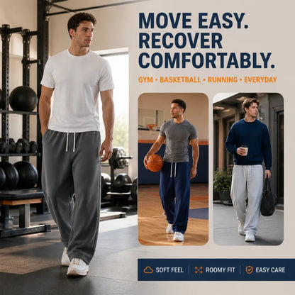 🔥 8-Pack $25 / 16-Pack $32 – Men's Ultra-Soft Wide-Leg Athletic Sweatpants