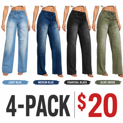 Women's Casual Straight Leg Denim Pants