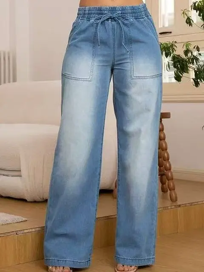 Women's Casual Straight Leg Denim Pants