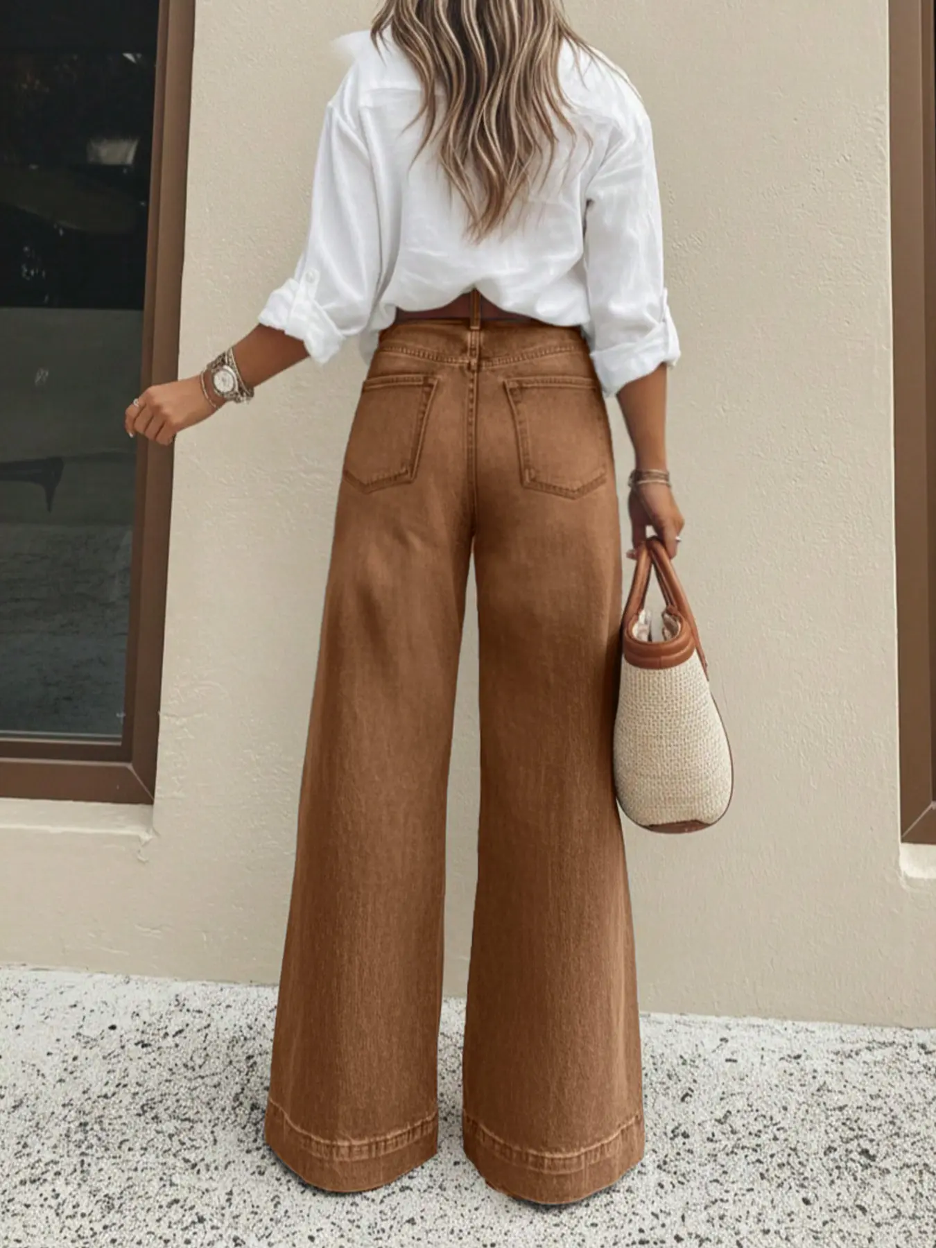 ❤️Women's Loose Fit Baggy Oversized Straight Leg Denim Jeans with Pockets
