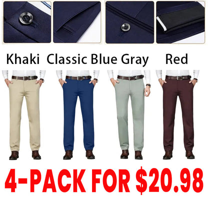 🔥 Clearance Sale – Men's High Stretch Straight Fit Dress Pants