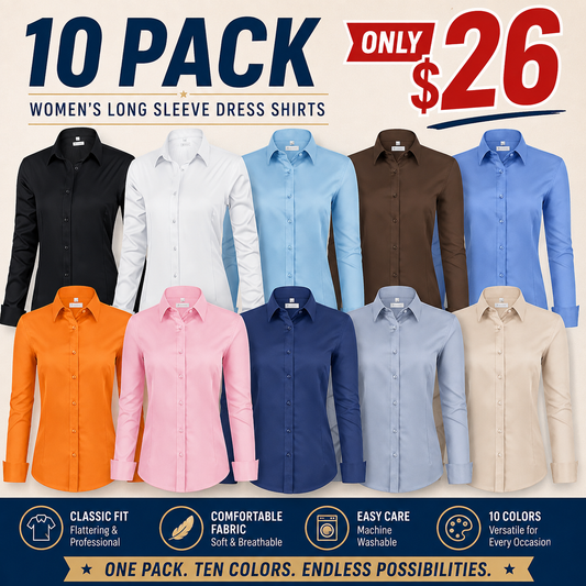 Womens Classic-Fit Dress Shirts