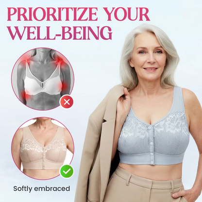 🔥Last Day💥Front Closure Breathable Cotton Lifting Bra for Seniors