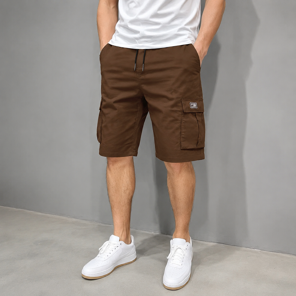 【LAST DAY SALE】 Men's Pockets Drawstring Cargo Shorts.