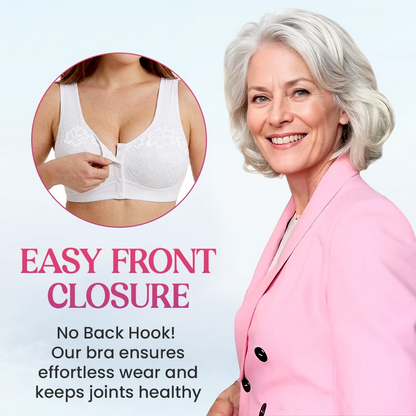🔥Last Day💥Front Closure Breathable Cotton Lifting Bra for Seniors