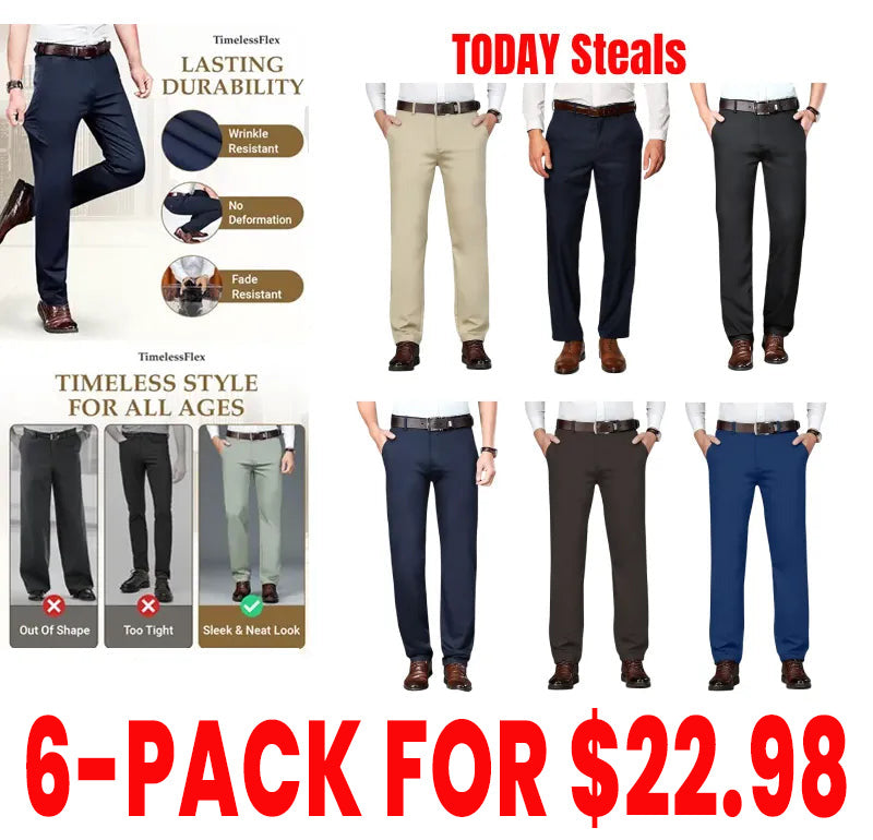🔥 Clearance Sale – Men's High Stretch Straight Fit Dress Pants