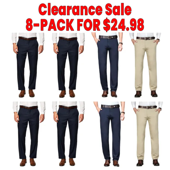 🔥 Clearance Sale – Men's High Stretch Straight Fit Dress Pants